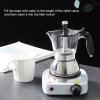 Stovetop Espresso Maker, Acrylic & Stainless Steel Moka Pot 6 Espresso Cup Classic Italian Coffee Maker for Flavored Strong Coffee view 3