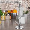 Kitchen Utensil Hanger Stand Rack, Stainless Steel Utensil Holder Organizer Cooking Utensil Spatula Scoop Spoon Rotating Storage Rack view 4