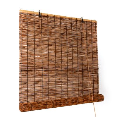 Bamboo Shades Blinds for Patio Indoor/Outdoor Porch Privacy Translucent Roll Up Blinds Retro Reed Curtains Cordless Brown 30'' W 40''W 48''W 56''W 72'' W, 72''L (Size : 30in Width x 72in High)