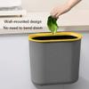 DFDFSFG Trash Can Wall-Mounted Trash CanKitchen Cabinet Door Garbage CanPlastic Hanging Garbage BinNstallable Bathroom Bedroom Office Toilet Wastebasket view 4