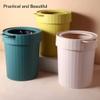 DFDFSFG Trash Can Trash Can with Pressure Top RingSmall Garbage Can Plastic Garbage Bin Wastebasket Rubbish Bin for Living RoomsBedrooms Wastebasket (Color : Pink) view 3