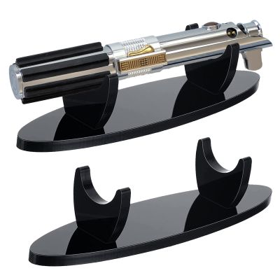 WANLIAN Lightsaber Display Stand Acrylic Light Saber Desktop Display Stand Lightsaber Holder Showcase Decoration (Oval Black 1pack)