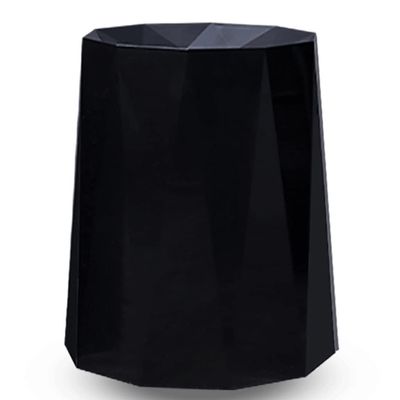 DFDFSFG Trash Can Small Irregular Trash Can Without LidDouble Barrel Garbage BinPolygonal Plastic Garbage Can for BathroomKitchenOffice Wastebasket (Color : Black)