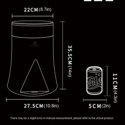 DFDFSFG Trash Can Colored Plastic Trash Can,Garbage Can That are Easy Packaging and Changing Bags, Garbage Bin for Kitchen Bathroom with Cover Wastebasket (Color : Yellow)