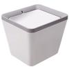DFDFSFG Trash Can Mini Trash Can Desktop for Office Desktop Coffee Table KitchenSmall Garbage Can Colorful PlasticGarbage Bin Shake Cover Bucket Wastebasket (Color : White) view 1