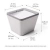DFDFSFG Trash Can Mini Trash Can Desktop for Office Desktop Coffee Table KitchenSmall Garbage Can Colorful PlasticGarbage Bin Shake Cover Bucket Wastebasket (Color : White) view 2