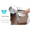 DFDFSFG Trash Can Mini Trash Can Desktop for Office Desktop Coffee Table KitchenSmall Garbage Can Colorful PlasticGarbage Bin Shake Cover Bucket Wastebasket (Color : White) view 3