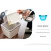 DFDFSFG Trash Can Mini Trash Can Desktop for Office Desktop Coffee Table KitchenSmall Garbage Can Colorful PlasticGarbage Bin Shake Cover Bucket Wastebasket (Color : White) view 4