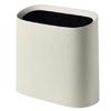 DFDFSFG Trash Can Slim Plastic Trash Can Without Lid,Double Barrel Garbage Can,Small Rectangular Garbage Bin for Bathroom,Kitchen,Office,Dorm Wastebasket (Color : Beige) view 1