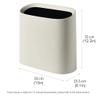 DFDFSFG Trash Can Slim Plastic Trash Can Without Lid,Double Barrel Garbage Can,Small Rectangular Garbage Bin for Bathroom,Kitchen,Office,Dorm Wastebasket (Color : Beige) view 2