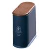 DFDFSFG Trash Can Slim Plastic Trash Can with Wooden LidDouble Barrel Garbage CanRectangular Press Garbage Container Bin for BathroomBedroom Wastebasket (Color : Blue) view 1
