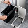 DFDFSFG Trash Can Slim Plastic Trash Can, Garbage Can with Toilet Brush HolderRectangular Modern Garbage Bin with Press Top Lid for Bathroom Wastebasket (Color : Blue) view 3