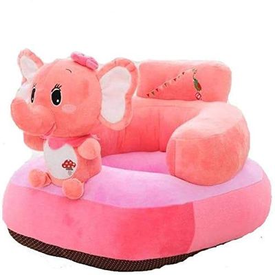 Modern Carpet Tiger Shape Soft Plush Cushion Sofa Seat Rocking Chair for Kids (Pink, 0 to 4 Years) CM006
