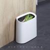 DFDFSFG Trash Can Slim Plastic Trash Can Without Lid,Double Barrel Garbage Can,Small Rectangular Garbage Bin for Bathroom,Kitchen,Office,Dorm Wastebasket (Color : Blue) view 3