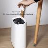 DFDFSFG Trash Can Slim Plastic Trash Can Without Lid,Double Barrel Garbage Can,Small Rectangular Garbage Bin for Bathroom,Kitchen,Office,Dorm Wastebasket (Color : Blue) view 4