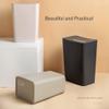 DFDFSFG Trash Can Slim Plastic Trash Can,Garbage Can with Press Top Lid, Rectangular Modern Garbage Bin for Bathroom,Living Room and Kitchen Wastebasket (Color : Large-Black) view 3