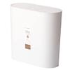 DFDFSFG Trash Can Slim Plastic Trash Can with LidSimple Garbage CanSmall Rectangular Press Garbage Container Bin for BathroomBedroomKitchen Wastebasket (Color : White) view 1