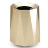 DFDFSFG Trash Can Small Irregular Trash Can Without LidDouble Barrel Garbage BinPolygonal Plastic Garbage Can for BathroomKitchenOffice Wastebasket (Color : Gold) view 1