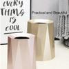 DFDFSFG Trash Can Small Irregular Trash Can Without LidDouble Barrel Garbage BinPolygonal Plastic Garbage Can for BathroomKitchenOffice Wastebasket (Color : Gold) view 3