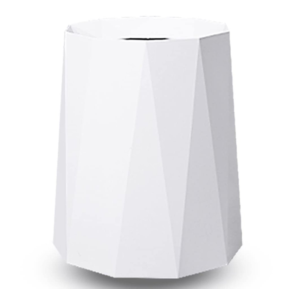 DFDFSFG Trash Can Small Irregular Trash Can Without LidDouble Barrel Garbage BinPolygonal Plastic Garbage Can for BathroomKitchenOffice Wastebasket (Color : White)