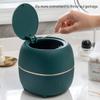 DFDFSFG Trash Can Plastic Mini Trash Can,Garbage can Dispenser for Bathroom Vanity, Desktop, Makeup Sponges, Tissues,Garbage bin with lid Wastebasket (Color : Orange) view 3
