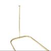 Utopia Alley Rustproof Wall Mounted Aluminum Hoop Shower Rod With Ceiling Support for Clawfoot Tub, 45.7 Inch Size by 22 Inch, Gold + White Shower Curtain 180x70inch view 4