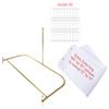 Utopia Alley Rustproof Wall Mounted Aluminum D-shape Shower Rod With Ceiling Support for Freestanding Tubs, 60 Inch Large Size by 25 Inch, Gold + White Shower Curtain 180x70inch view 2