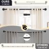 1 Inch Heavy Duty Blackout Curtain Rods for Windows, Industrial Pipe Wrap Around Room Divider Decorative Curtain Rods Wall Mount & Ceiling Mount, Black, 168-240 Inch view 4