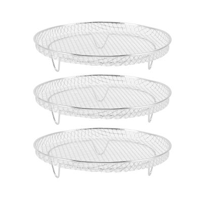 Air Fryer Dehydrator Racks, 3Pcs Air Fryer Dehydrator Racks Stackable Food Grade Stainless Steel Fruit Meat Dehydration Air Fryer Rack for Air Fryer
