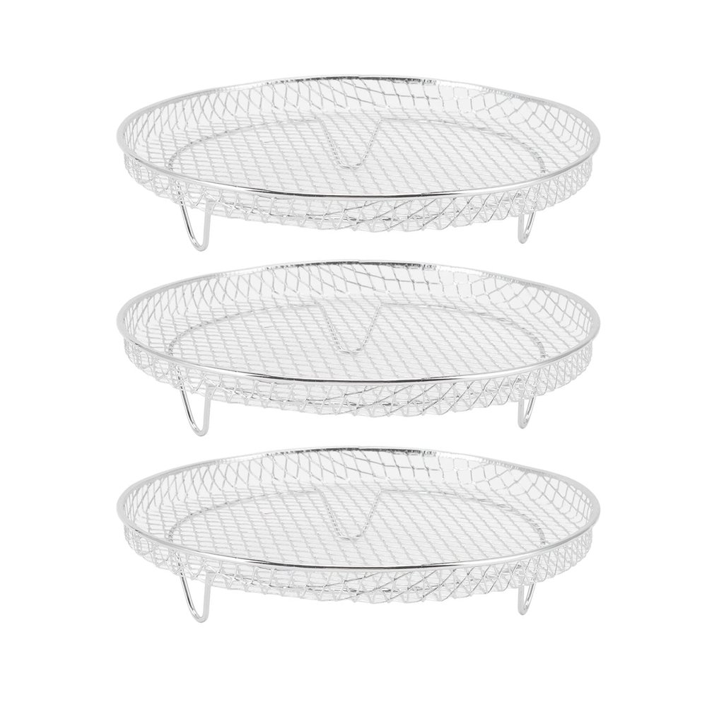Air Fryer Dehydrator Racks, 3Pcs Air Fryer Dehydrator Racks Stackable Food Grade Stainless Steel Fruit Meat Dehydration Air Fryer Rack for Air Fryer