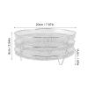 Air Fryer Dehydrator Racks, 3Pcs Air Fryer Dehydrator Racks Stackable Food Grade Stainless Steel Fruit Meat Dehydration Air Fryer Rack for Air Fryer view 2