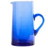 Moroccan Glass Cone Jug by Verve CULTURE | Handblown Water Pitcher, Blue| 36 Fl. Oz. view 1