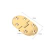 2Pcs Brass Butler Tray Hinge Round Edge Folding Flip Top Hinge 2-1/2"x1-1/2" With Screws Folding Flap For Many Kinds of Folding Table,Round Edge Hinge, Round Edge Hinge, 2Pcs Brass Butler Tray H view 2