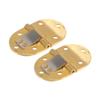 2Pcs Brass Butler Tray Hinge Round Edge Folding Flip Top Hinge 2-1/2"x1-1/2" With Screws Folding Flap For Many Kinds of Folding Table,Round Edge Hinge, Round Edge Hinge, 2Pcs Brass Butler Tray H view 3