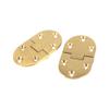 2Pcs Brass Butler Tray Hinge Round Edge Folding Flip Top Hinge 2-1/2"x1-1/2" With Screws Folding Flap For Many Kinds of Folding Table,Round Edge Hinge, Round Edge Hinge, 2Pcs Brass Butler Tray H view 4
