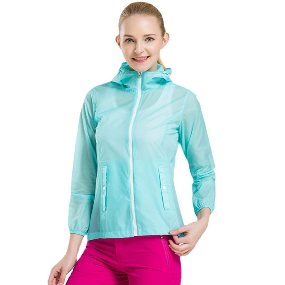 Jacket Long Sleeve Sun Shirt, Outdoor Skin Clothing, Sun Protection Clothing, Blue, XXL,Sun Protection Beach Athletic Hoodies Shirts