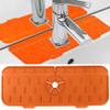 Silicone Faucet Mat Washable Countertop Drying Faucet Mat and Protectors Kitchen Faucet Absorbent Mat Sink Splash Guard Silicone Faucet Handle Drip Catcher Tray (Color : Orange) view 1