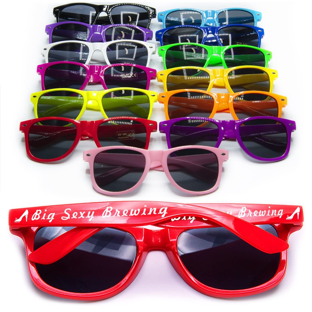 JSJM Personalized Sunglasses Wedding In Bulk Destination Wedding Favors For Guest Bridal Bridesmaid Party Gifts Set,Custom Bachelor Party Logo SunglassesWomens Men Sunglasses (Red 60PC)