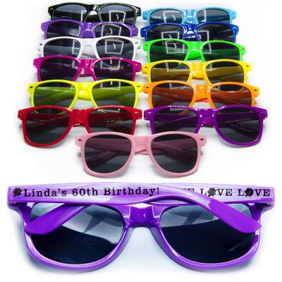 JSJM Personalized Sunglasses Wedding In Bulk Destination Wedding Favors For Guest Bridal Bridesmaid Party Gifts Set,Custom Bachelor Party Logo SunglassesWomens Men Sunglasses (Purple 70PC)