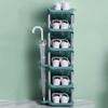WMYDNX Durable Shoe Rack Umbrella Stand Vertical Eleven Tier Front and Back Stacking ABS Green Shoe Shelf Home Dormitory Entryway Multi-Function (Color : Green) view 3