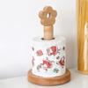1Pc Creative Solid Wood Kitchen Roll Paper Holder Vertical Bathroom Living Room Napkin Stand Tissue Storage Rack,21cm view 4