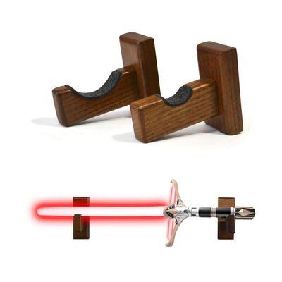 WANLIAN Lightsaber Horizontally Display Mount,Lightsaber Wall Mount, Wooden holder horizontally on the wall