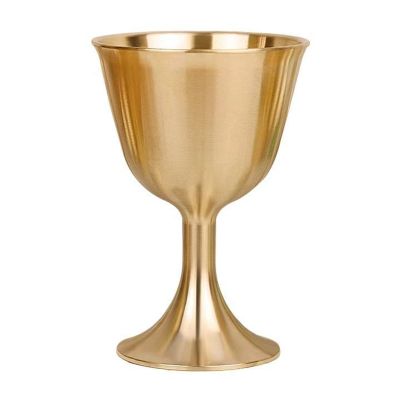 Bluelans Stainless Steel Copper Gold Wine Glasses Shatterproof Unbreakable Cocktail Glasses Party Wine Cup for Red or White Wine Gold M