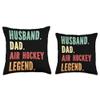 Air Hockey Athlete Dad Husband Father Throw Pillow view 3