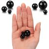 150 Pieces Vase Filler Faux Pearls Vase Makeup Beads No Hole Gloss Bead Mixed Sizes Round Pearl for Home Party Wedding Decor, 8/14/20 mm(Black) view 3