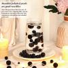 150 Pieces Vase Filler Faux Pearls Vase Makeup Beads No Hole Gloss Bead Mixed Sizes Round Pearl for Home Party Wedding Decor, 8/14/20 mm(Black) view 4