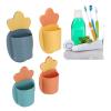 4pcs Wall Mounted Toothbrush Holder, Bathroom Storage Holder Rack Wall Mounted Hanging Storage Box for Home Use view 1
