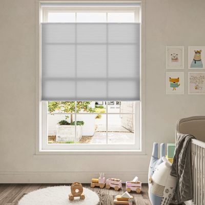 Keego Cordless Window Blinds Light Filtering Top Down Bottom Up Shades for Home-Custom Cut to Size Noise Cancelling Window Shades & Blinds for Windows Kitchen Bedroom Office (Grey, 62" W x 64" H)