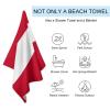 Adugen Origei Print Beach Towels Austria Flag Double-Faced Pile Large Beach Towel Towels Used for Beach,Swimming Pool,Travel,Bathroom Etc view 3