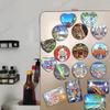 Argentina Ushuaia Fridge Magnet Refrigerator Stickers Collection Decorative Magnet Travel Souvenir Heart-Shaped Crystal Glass view 4